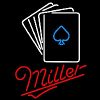 Miller Cards Beer Sign Neon Skilt