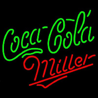 Miller Coca Cola Green Beer Sign Neon Skilt