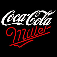 Miller Coca Cola White Beer Sign Neon Skilt