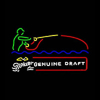 Miller Genuine Draft Fisherman Neon Skilt