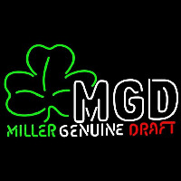 Miller Genuine Draft Shamrock Beer Sign Neon Skilt