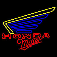 Miller Honda Motorcycles Gold Wing Beer Sign Neon Skilt