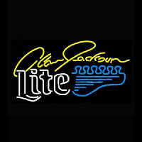 Miller Lite Alan Jackson Guitar Neon Skilt