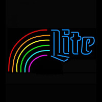 Miller Lite Blue Rainbow Neon Skilt