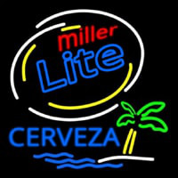 Miller Lite Cerveza Beer Bar Neon Skilt