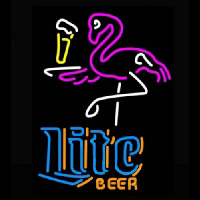 Miller Lite Flamingo Neon Skilt