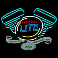 Miller Lite Free To Ride Rally For Great Taste Neon Skilt