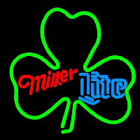 Miller Lite Green Clover Beer Sign Neon Skilt