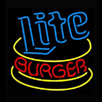 Miller Lite Hamburger Neon Skilt