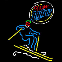 Miller Lite Skier Neon Skilt
