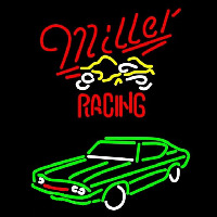 Miller Racing NASCAR Beer Sign Neon Skilt
