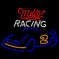 Miller Racing Rusty Wallace Car Beer Sign Neon Skilt