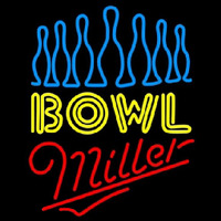 Miller Ten Pin Bowling Beer Sign Neon Skilt