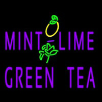 Mint Lime Green Tea Neon Skilt