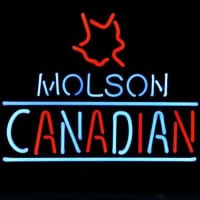Molson Canadian Øl Bar Åben Neon Skilt