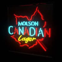 Molson Canadian Pilsner Øl Bar Åben Neon Skilt