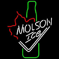 Molson Ice Bottle Neon Skilt