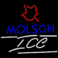 Molson Ice Small Maple Leaf Neon Skilt