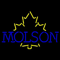 Molson Yellow Maple Leaf Neon Skilt