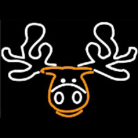 Moose Head Logo Neon Skilt