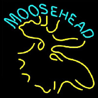Moose Head Logo Neon Skilt