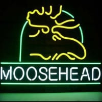 Moosehead Lager Maine Moose Øl Bar Åben Neon Skilt