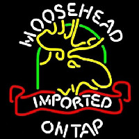 Moosehead Moose Imported On Top Neon Skilt