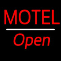 Motel Open White Line Neon Skilt