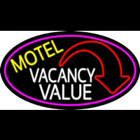 Motel Vacancy Value With Arrow Neon Skilt