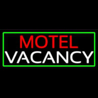 Motel Vacancy With Green Neon Skilt