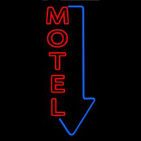 Motel With Down Arrow Neon Skilt