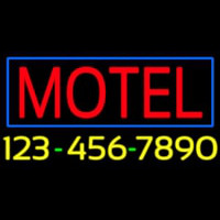 Motel With Phone Number Neon Skilt