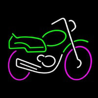 Motorcycle Multicolored Logo Neon Skilt