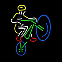 Mountain Biker Neon Skilt