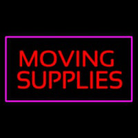 Moving Supplies Rectangle Purple Neon Skilt