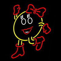 Ms Pac Man Neon Skilt