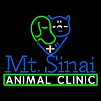 Mt Sinai Animal Clinic Logo Neon Skilt