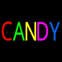 Multi Colored Block Candy Neon Skilt