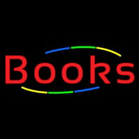 Multi Colored Books Neon Skilt