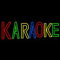 Multi Colored Karaoke Neon Skilt