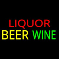 Multi Colored Liquor Beer Wine Neon Skilt