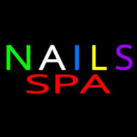 Multi Colored Nails Spa Neon Skilt
