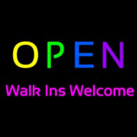 Multi Colored Open Walk Ins Welcome Neon Skilt