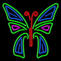 Multicolor Butterfly Neon Skilt