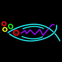 Multicolor Fish Logo Neon Skilt
