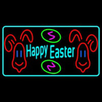 Multicolor Happy Easter 2 Neon Skilt