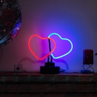 Multicolor Heart Desktop Neon Skilt