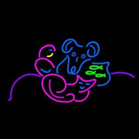 Multicolor Pet Logo Neon Skilt