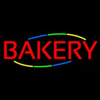 Multicolored Block Bakery Neon Skilt