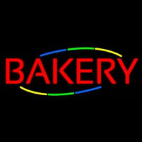 Multicolored Block Bakery Neon Skilt